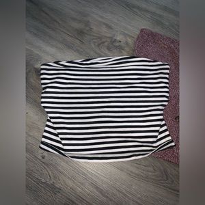 Women’s Crop Top Set (Black and White Size XS) - (Pink Size L)